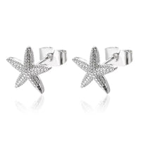 Vintage Summer Starfish Stainless Steel Stud Earrings for Women Simple Star Shell Earrings Stud Ocean Party Jewelry Gift 2025