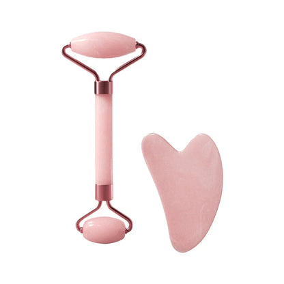 Heart-Shaped Double Head Resin Roller Massager Set for Face and Eye Scraping Therapy