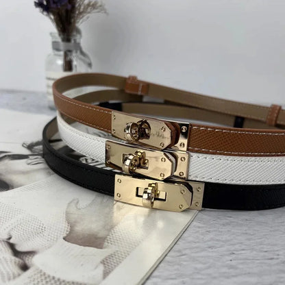 Stylish Adjustable Black PU Leather Belt with Metal Buckle - Luxury Female Corset Girdle for Effortless Chic