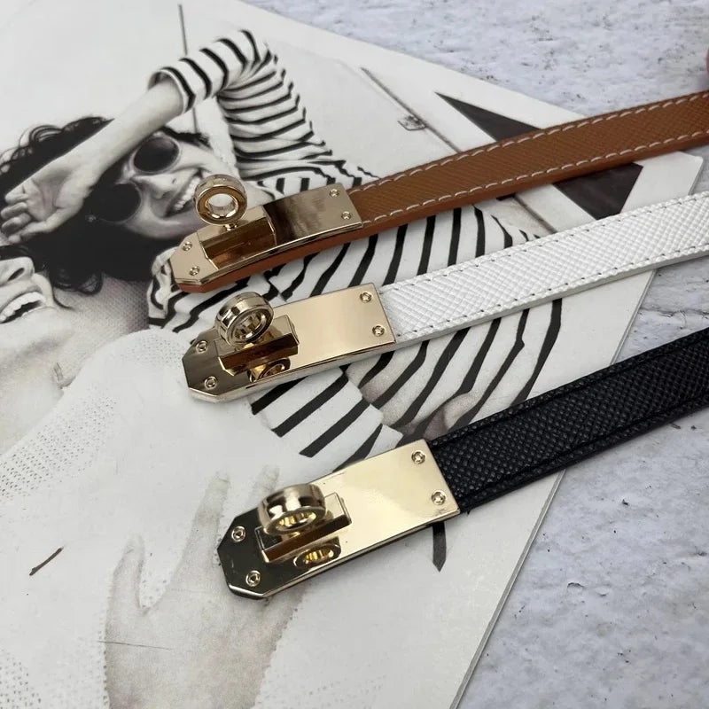 Stylish Adjustable Black PU Leather Belt with Metal Buckle - Luxury Female Corset Girdle for Effortless Chic