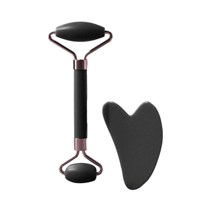 Heart-Shaped Double Head Resin Roller Massager Set for Face and Eye Scraping Therapy