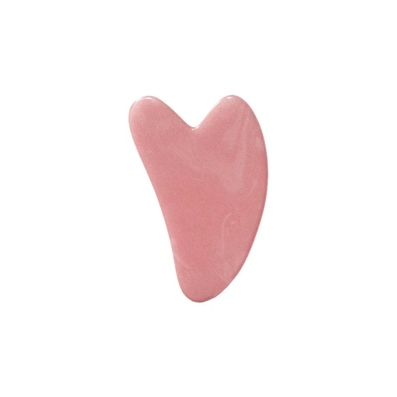 Heart-Shaped Double Head Resin Roller Massager Set for Face and Eye Scraping Therapy